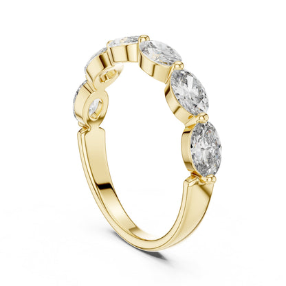 Mixed Shape Lab Grown Diamond Side Stone Ring