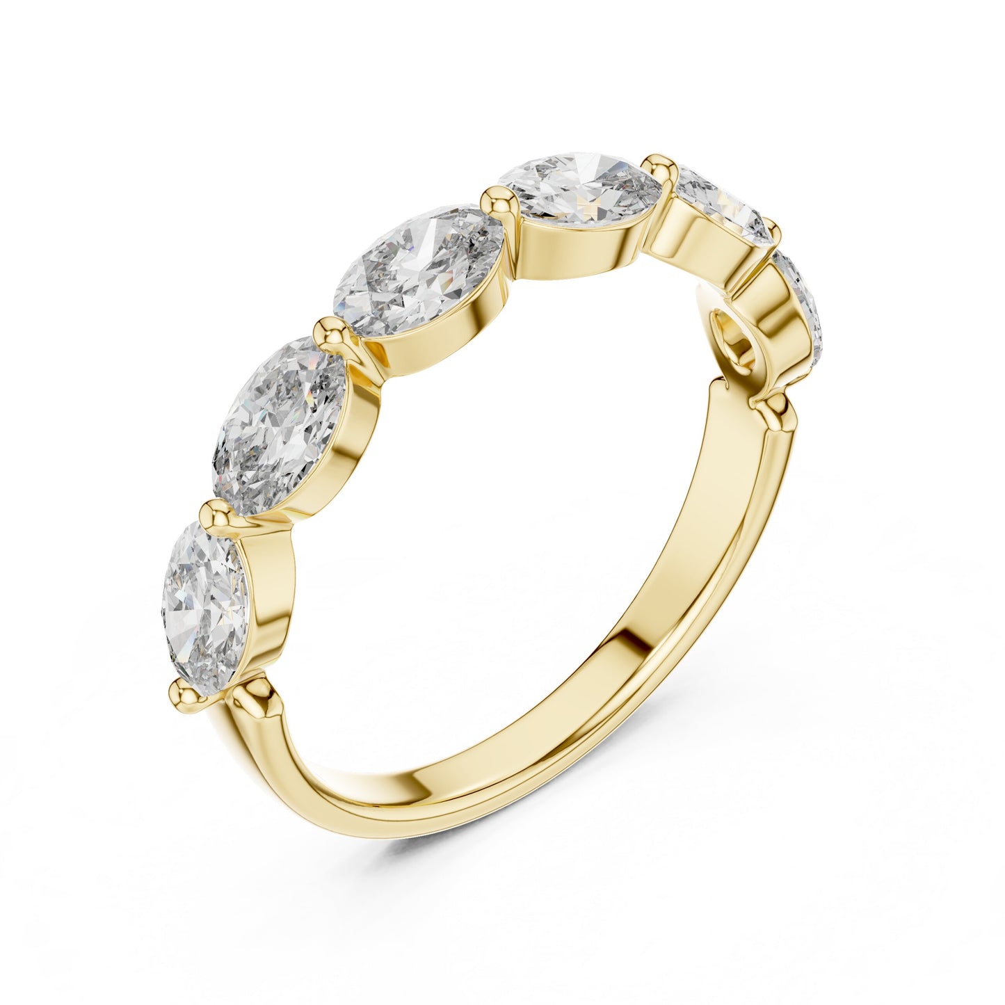 Mixed Shape Lab Grown Diamond Side Stone Ring