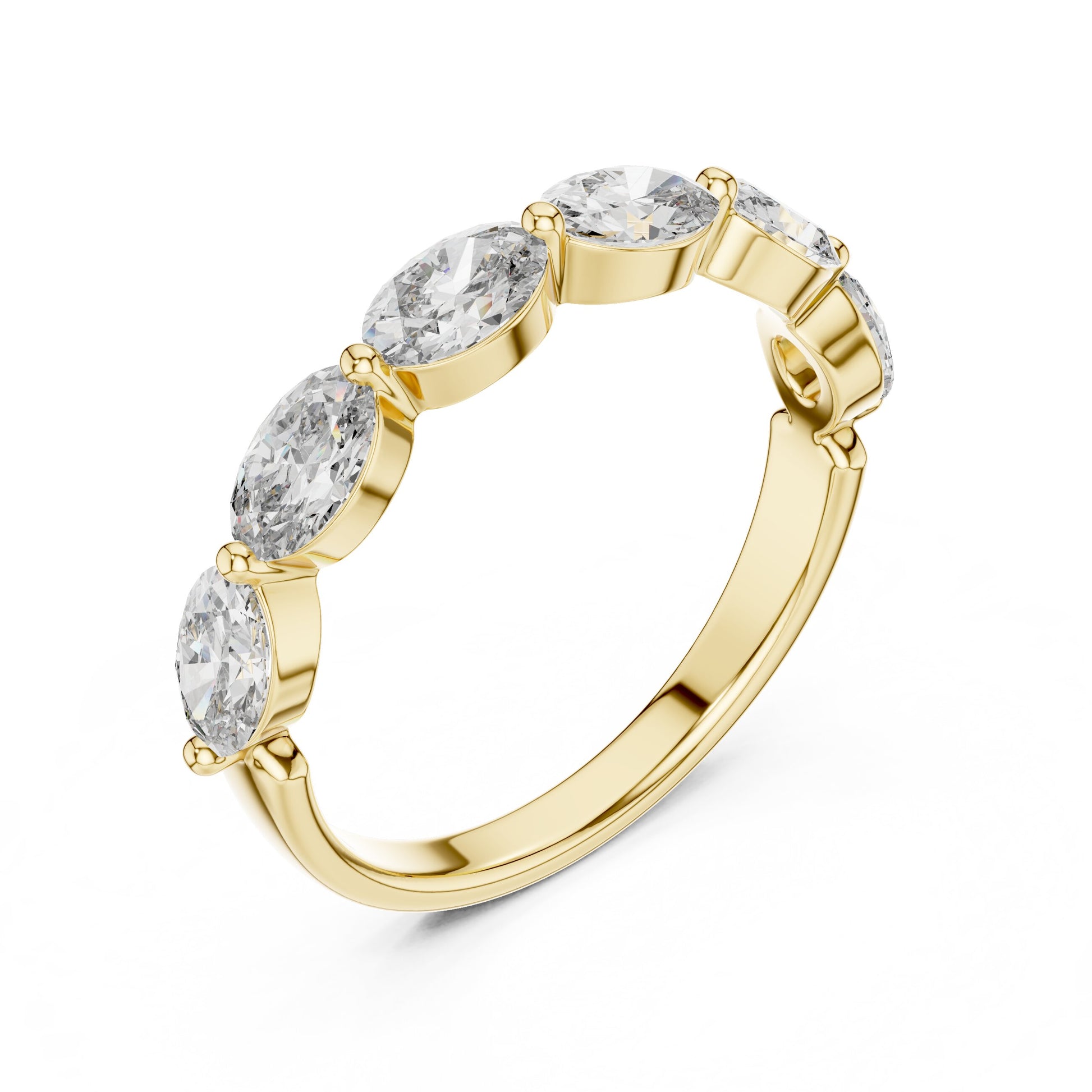 Mixed Shape Lab Grown Diamond Side Stone Ring