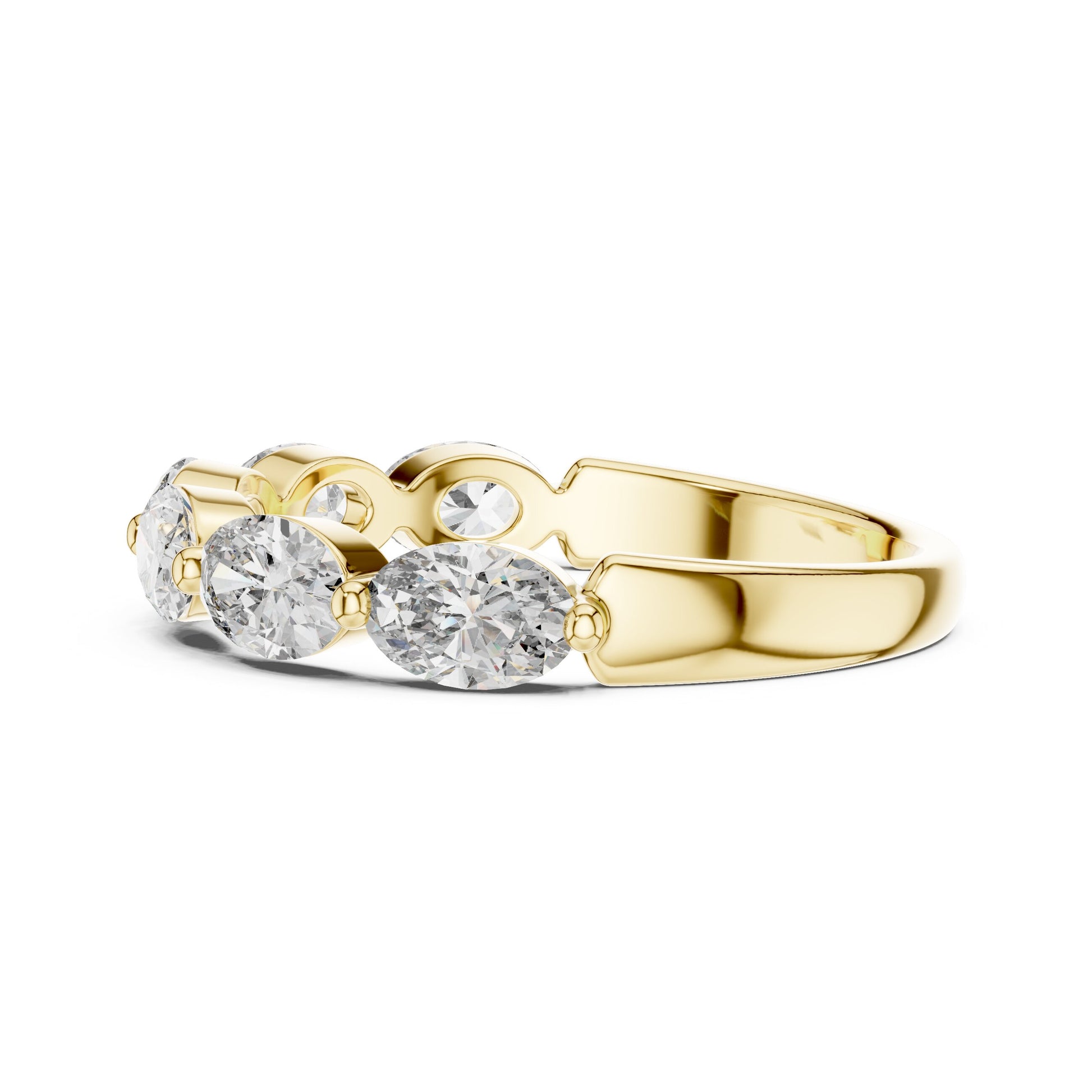 Mixed Shape Lab Grown Diamond Side Stone Ring