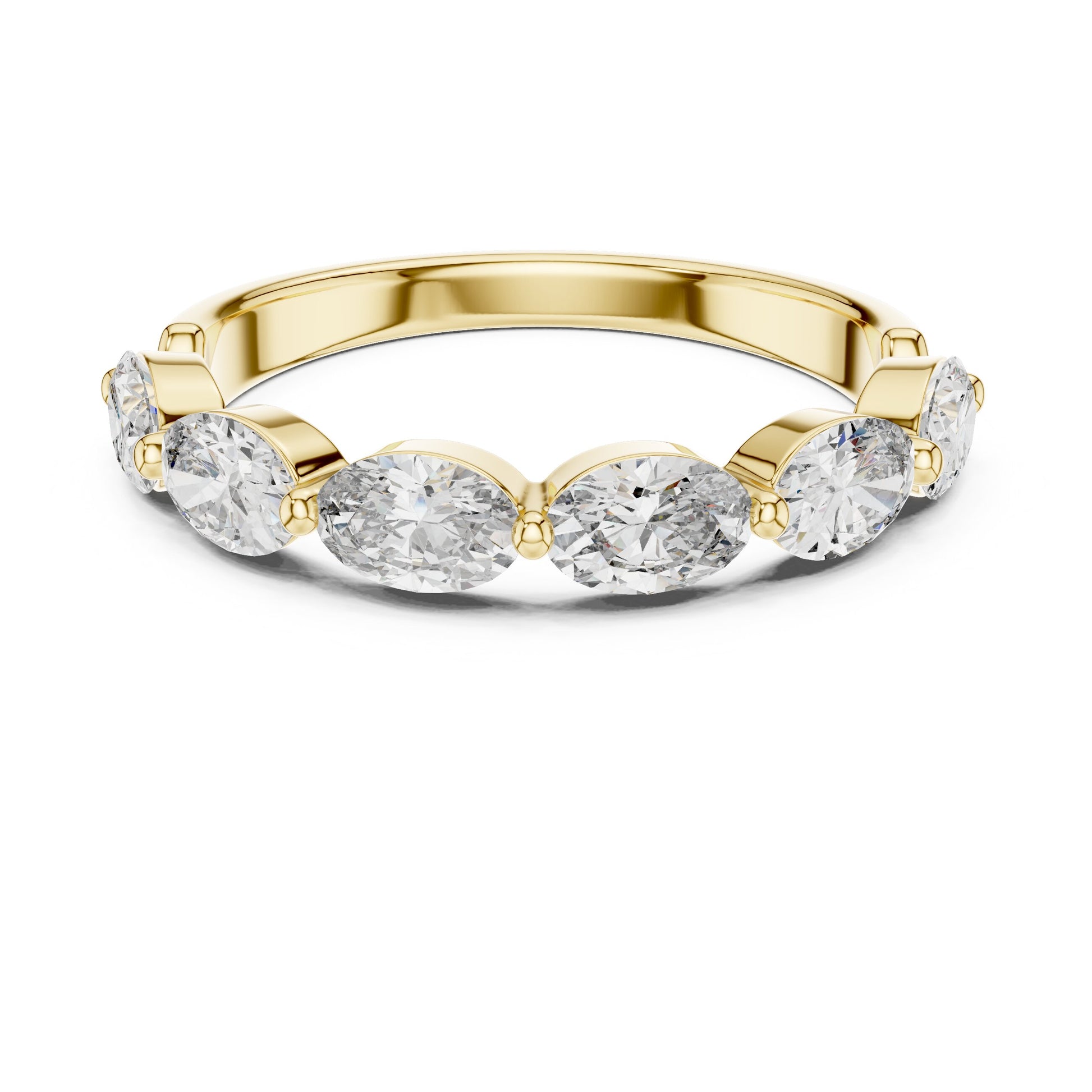 Mixed Shape Lab Grown Diamond Side Stone Ring