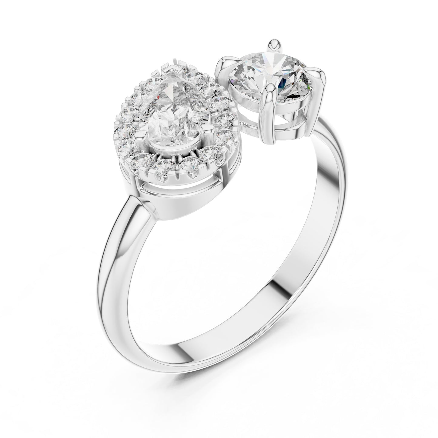 Round Halo Lab Grown Diamond Ring