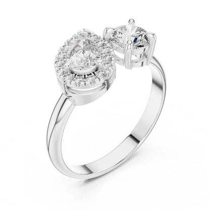 Round Halo Lab Grown Diamond Ring