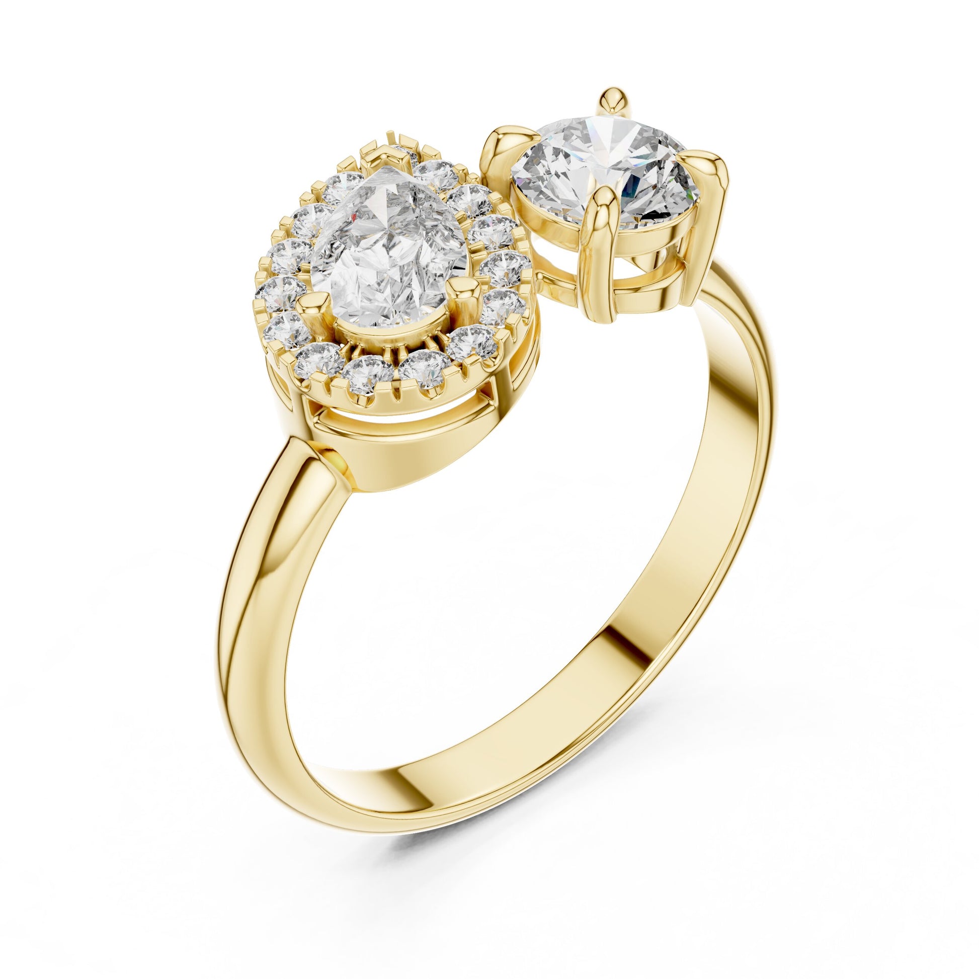 Round Halo Lab Grown Diamond Ring