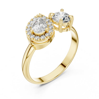 Round Halo Lab Grown Diamond Ring