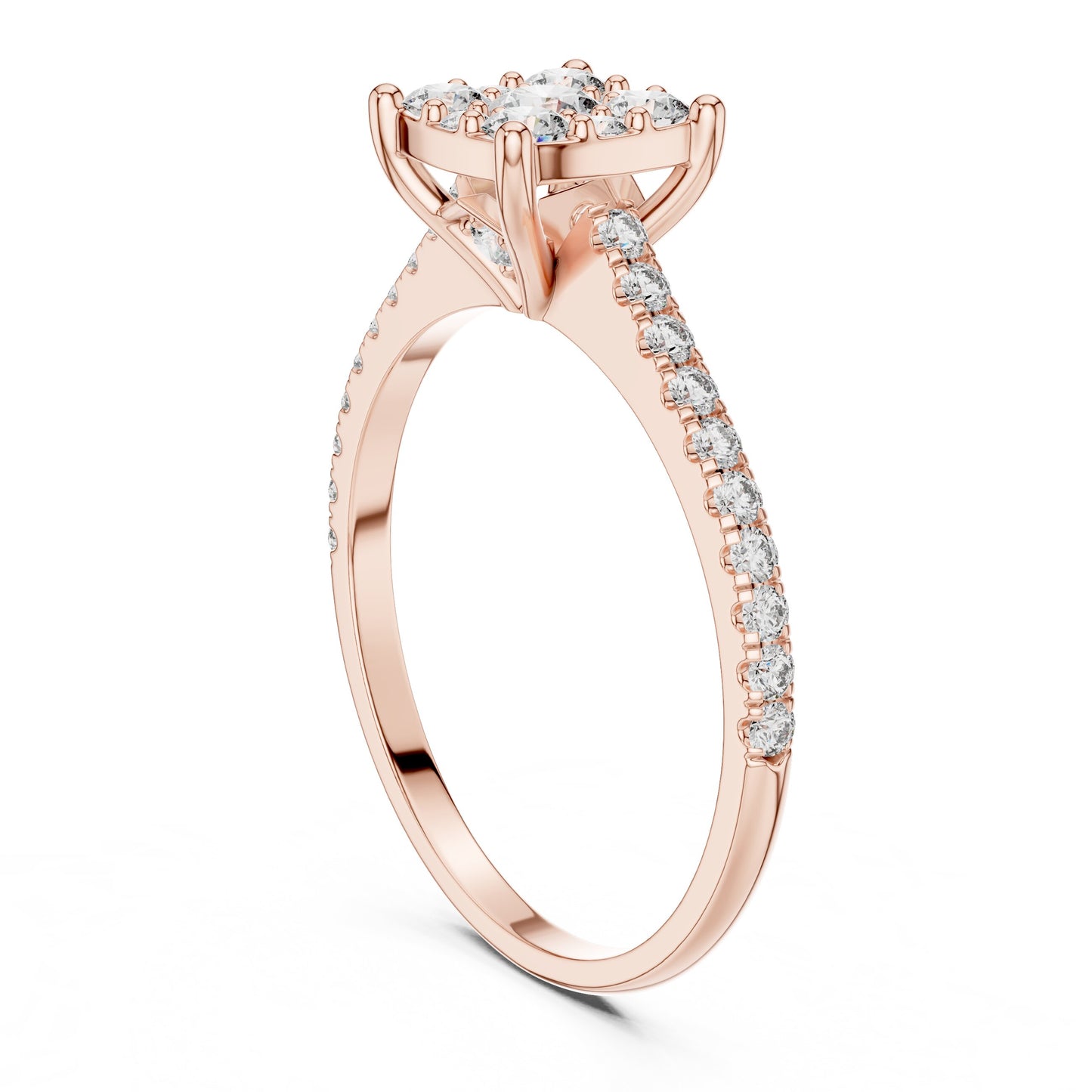 Round Halo Lab Grown Diamond Ring