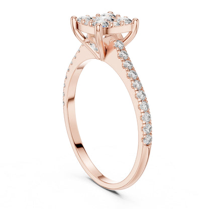 Round Halo Lab Grown Diamond Ring