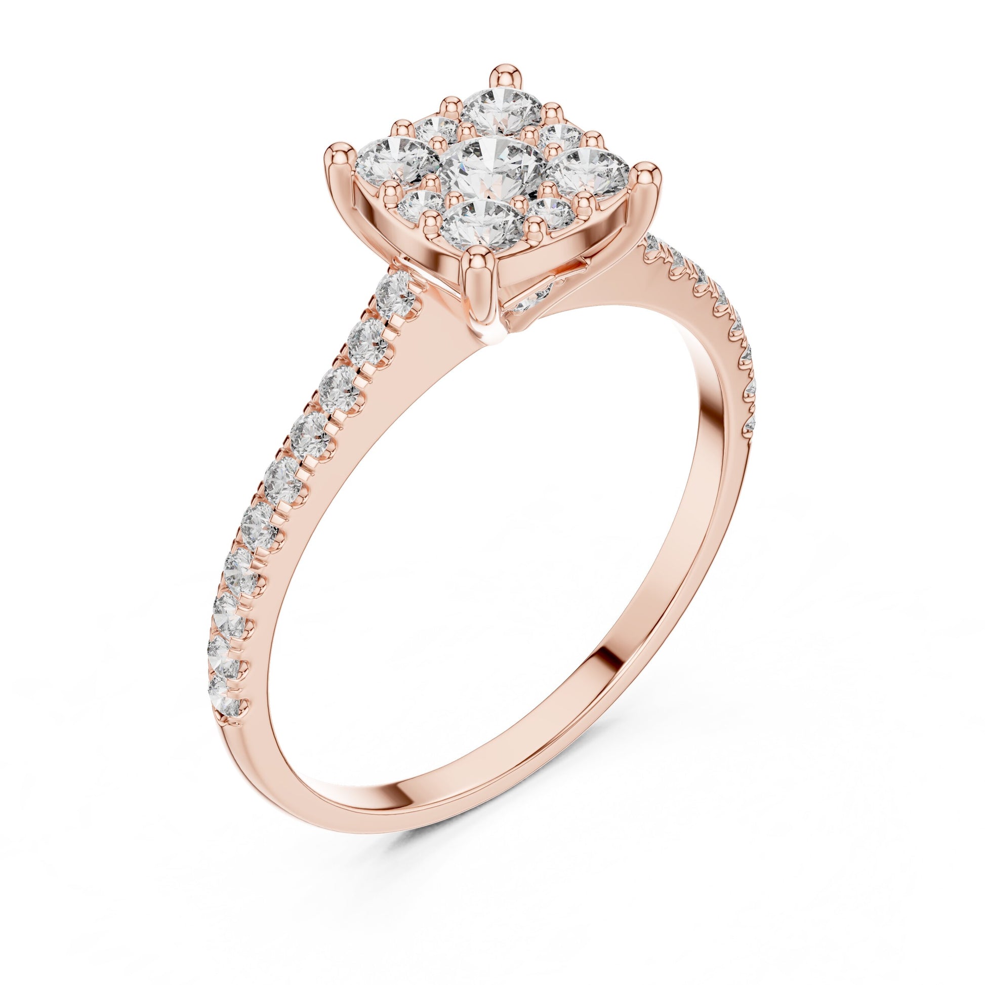 Round Halo Lab Grown Diamond Ring