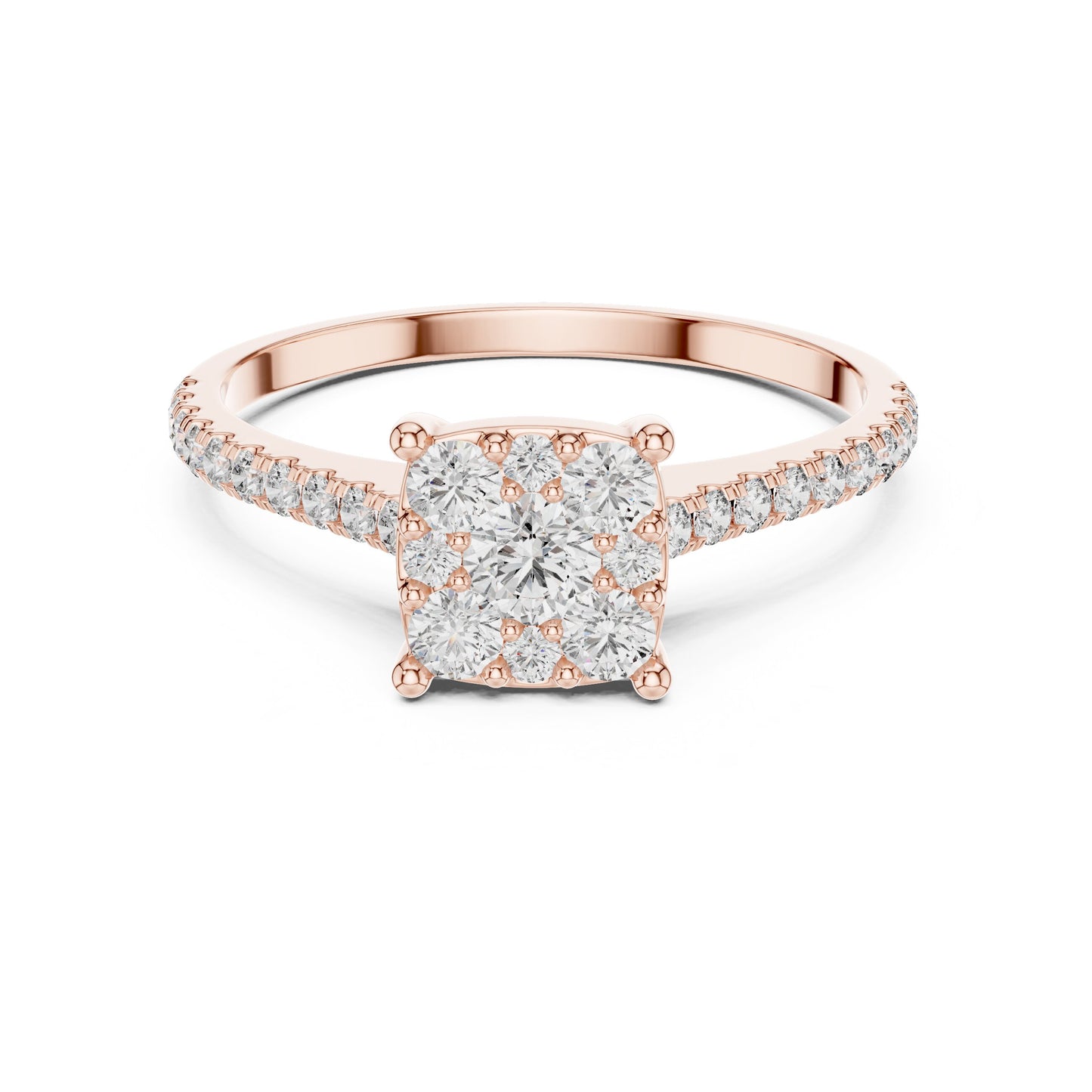 Round Halo Lab Grown Diamond Ring