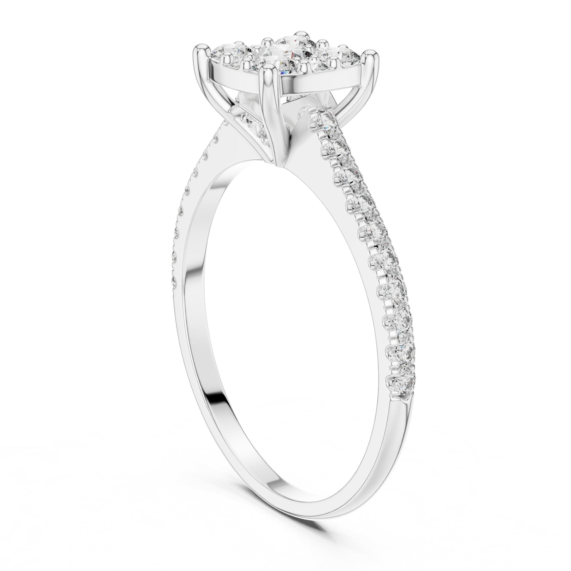 Round Halo Lab Grown Diamond Ring