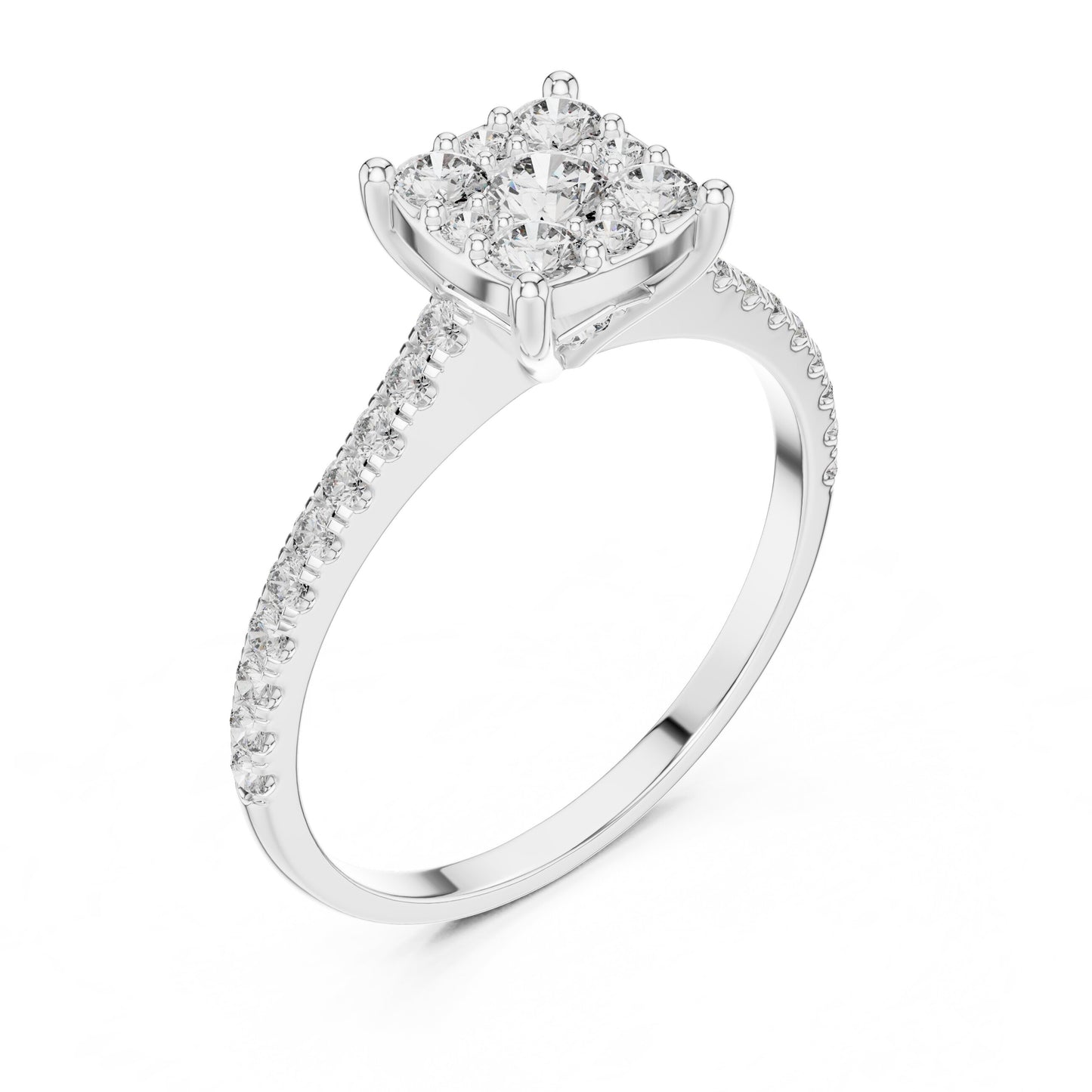 Round Halo Lab Grown Diamond Ring