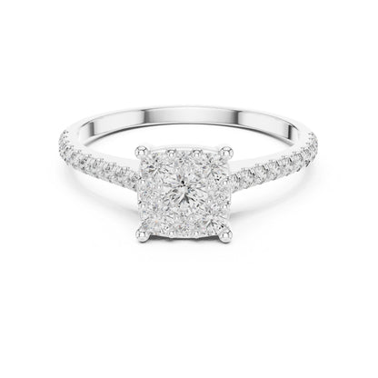 Round Halo Lab Grown Diamond Ring