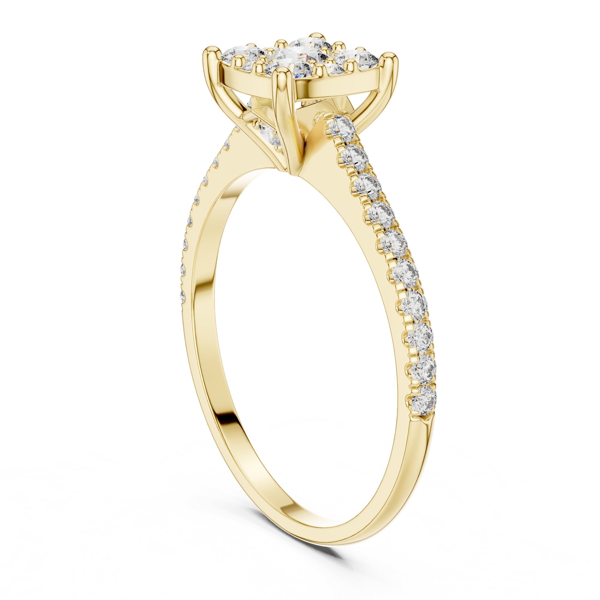 Round Halo Lab Grown Diamond Ring
