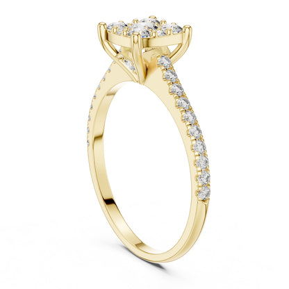 Round Halo Lab Grown Diamond Ring