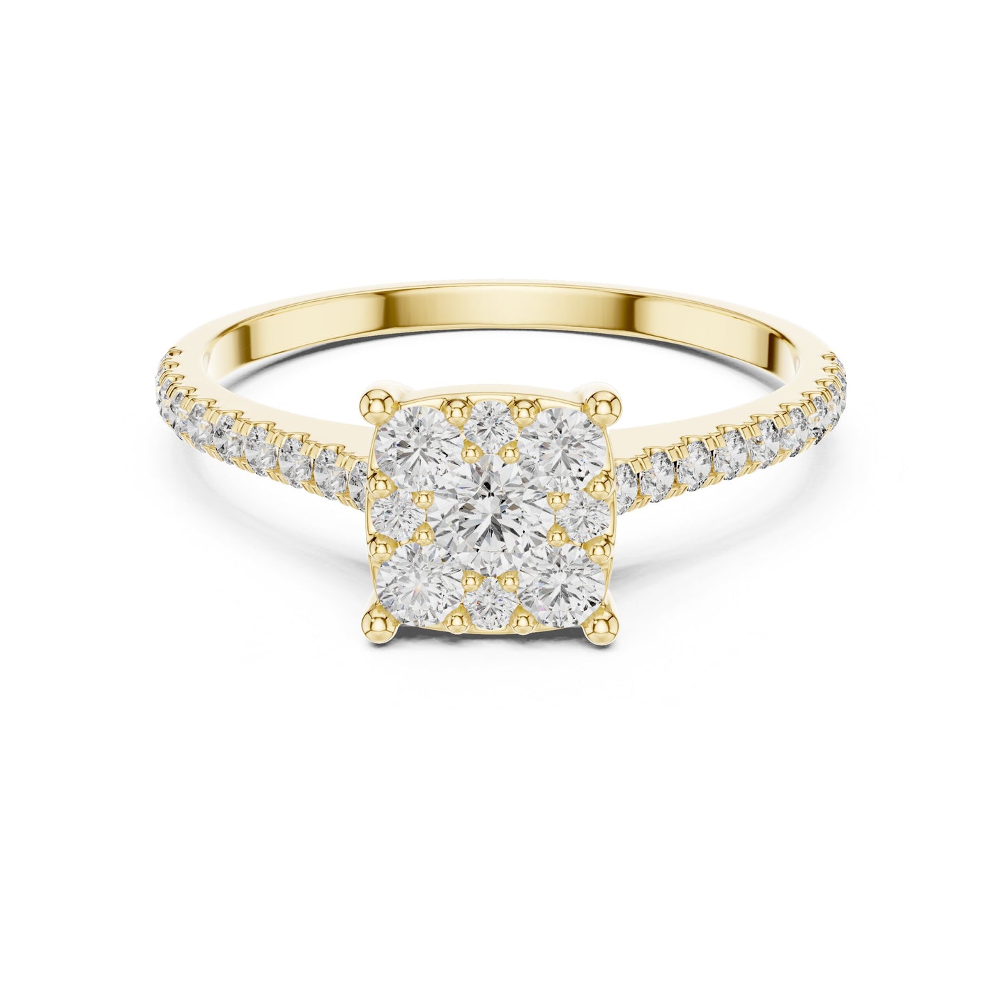 Round Halo Lab Grown Diamond Ring