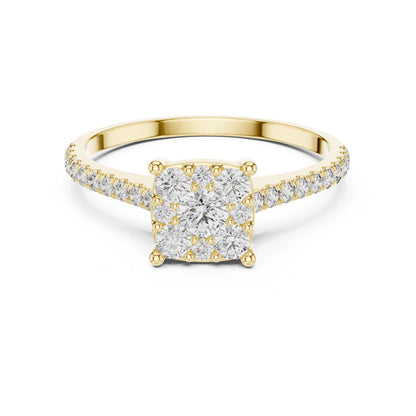 Round Halo Lab Grown Diamond Ring