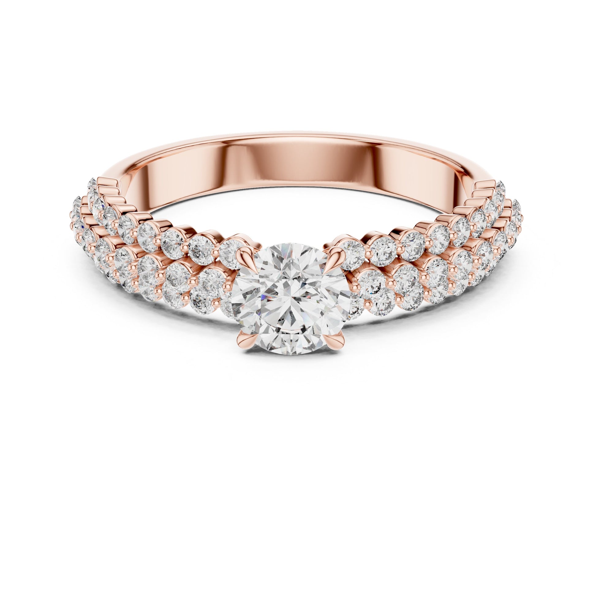 Round Halo Lab Grown Diamond Ring