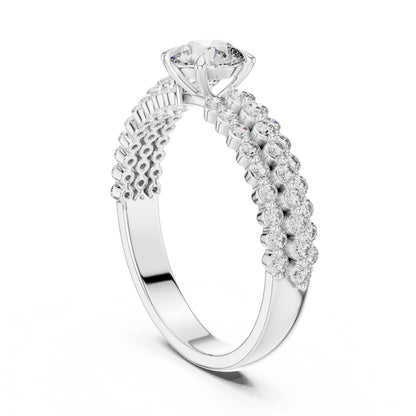 Round Halo Lab Grown Diamond Ring