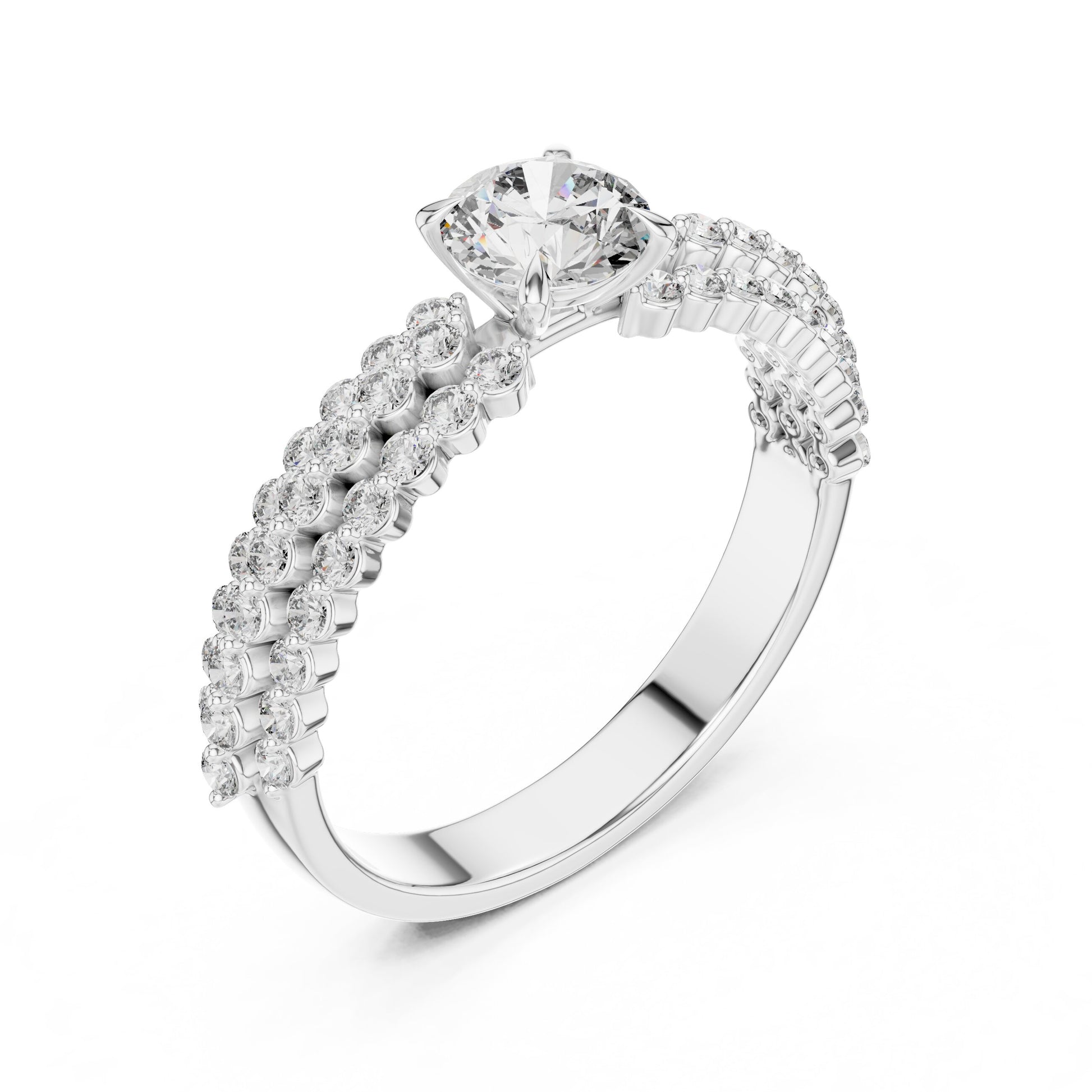 Round Halo Lab Grown Diamond Ring