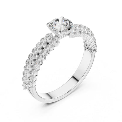 Round Halo Lab Grown Diamond Ring