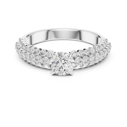 Round Halo Lab Grown Diamond Ring