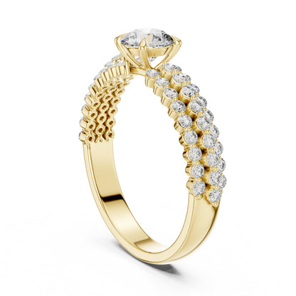 Round Halo Lab Grown Diamond Ring