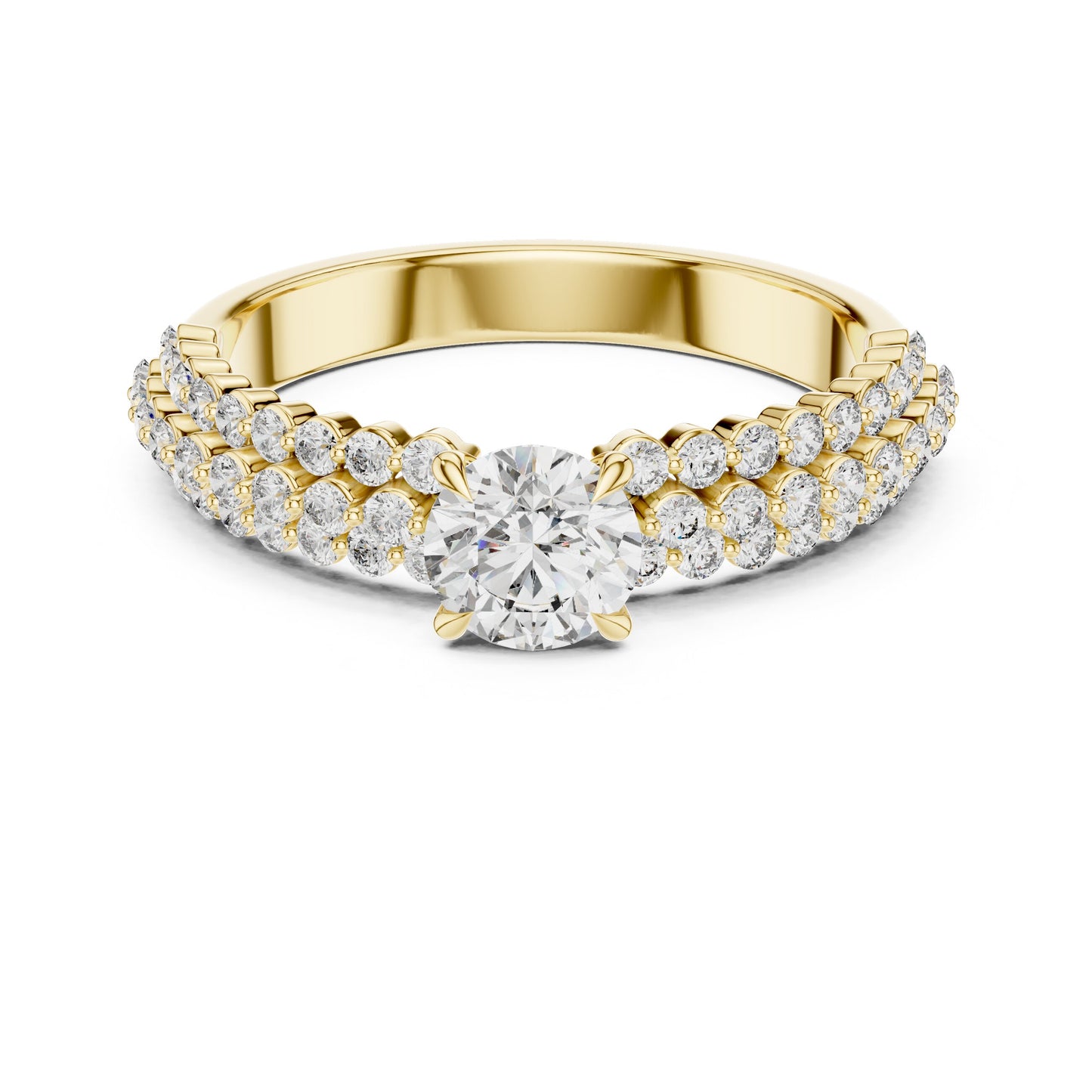 Round Halo Lab Grown Diamond Ring