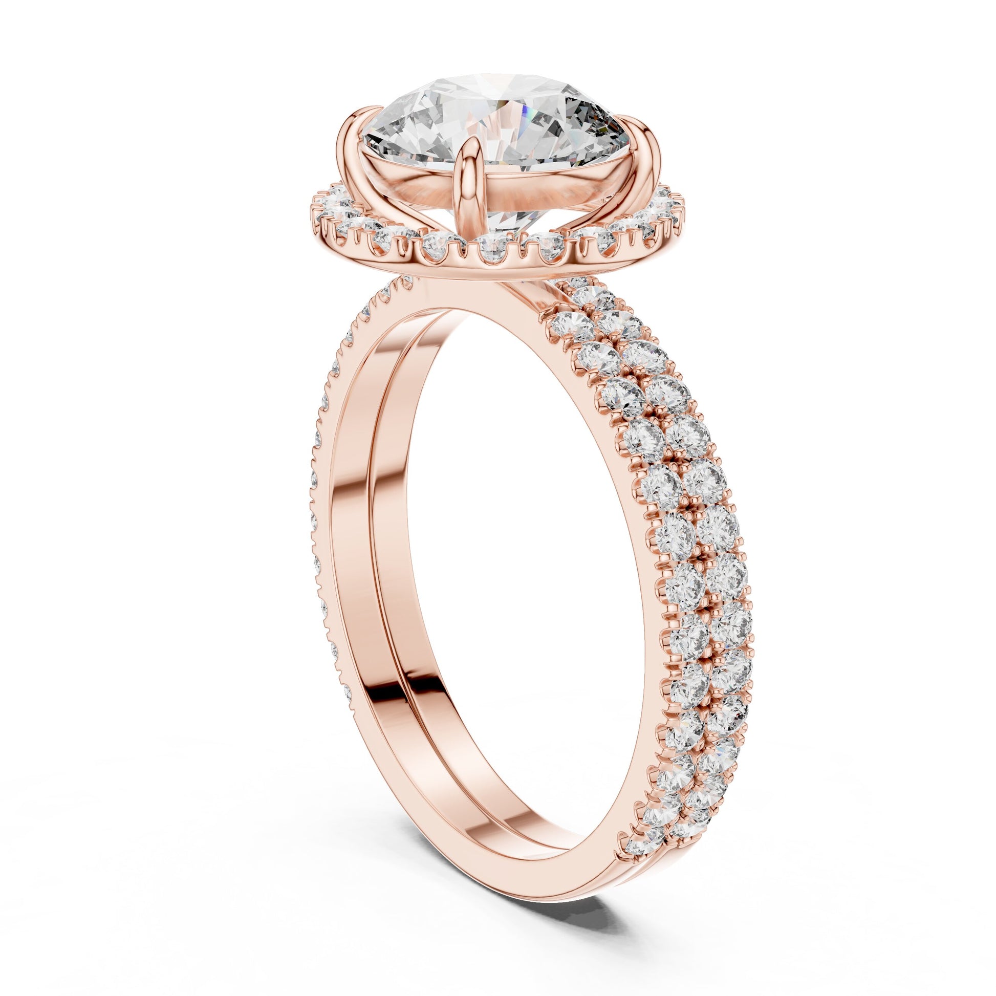 Round Halo Lab Grown Diamond Ring