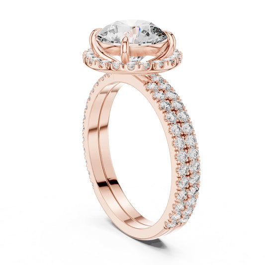 Round Halo Lab Grown Diamond Ring