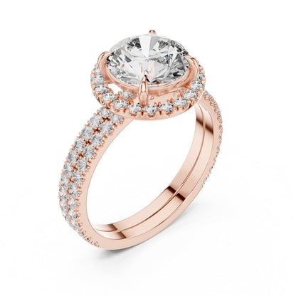 Round Halo Lab Grown Diamond Ring