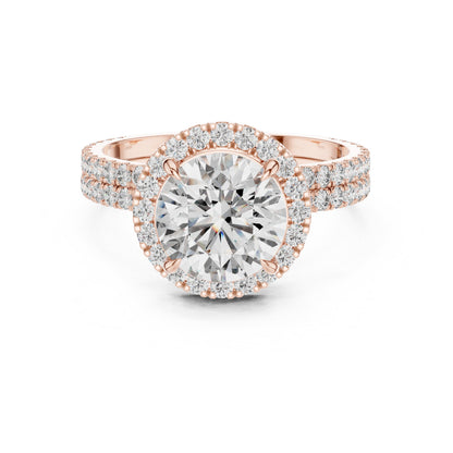 Round Halo Lab Grown Diamond Ring