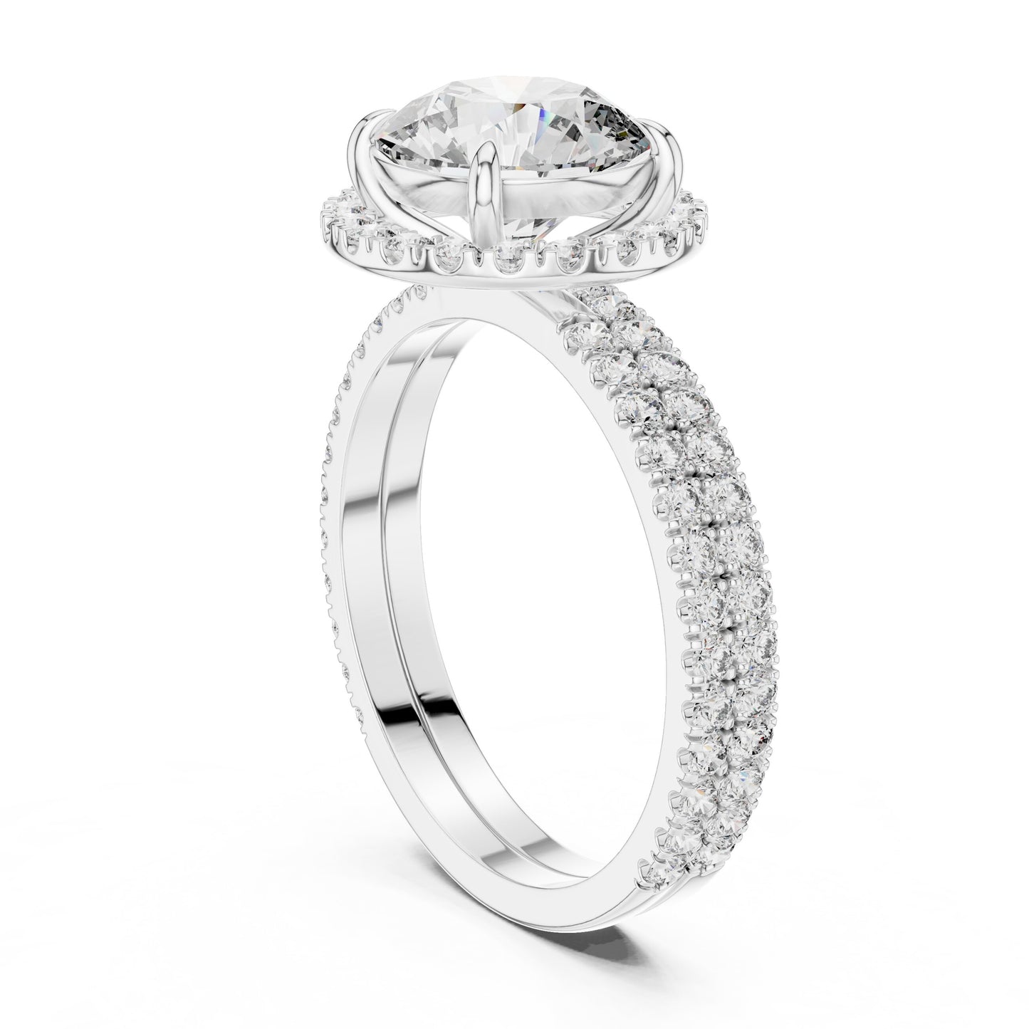 Round Halo Lab Grown Diamond Ring