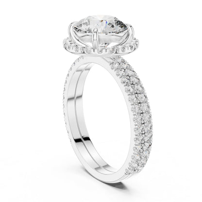 Round Halo Lab Grown Diamond Ring