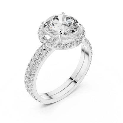Round Halo Lab Grown Diamond Ring