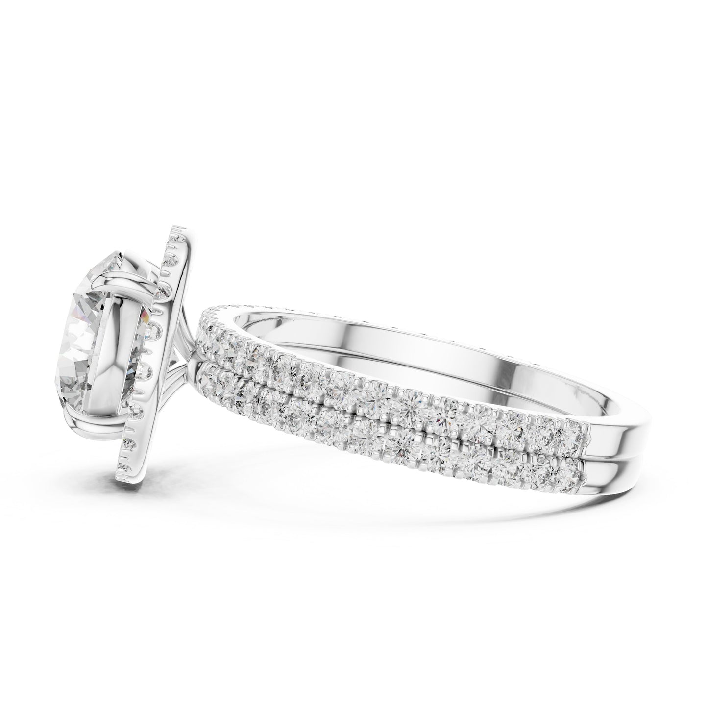 Round Halo Lab Grown Diamond Ring