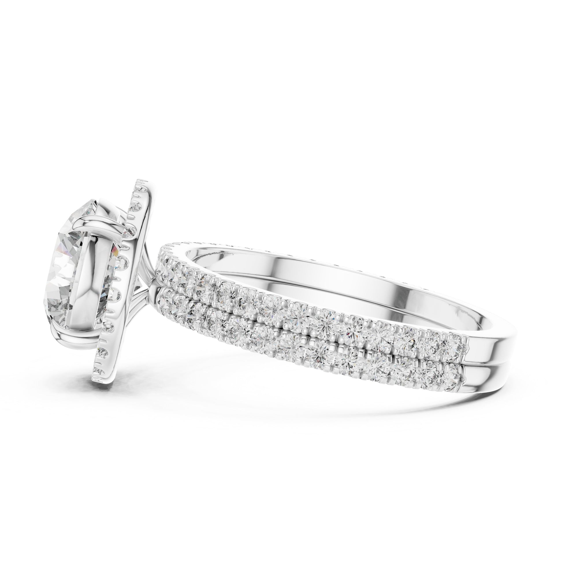Round Halo Lab Grown Diamond Ring