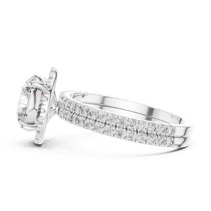 Round Halo Lab Grown Diamond Ring