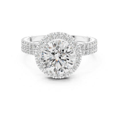 Round Halo Lab Grown Diamond Ring