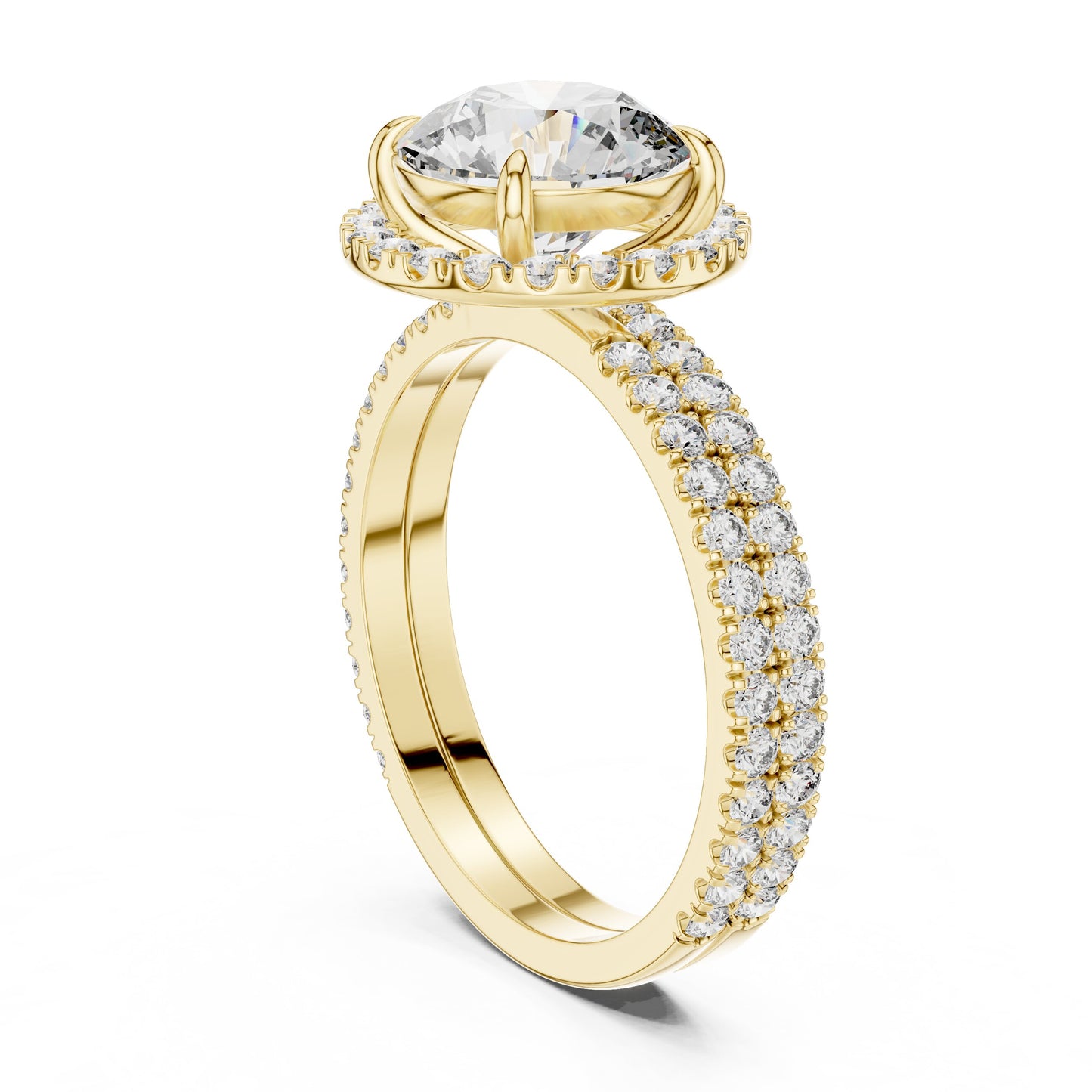 Round Halo Lab Grown Diamond Ring