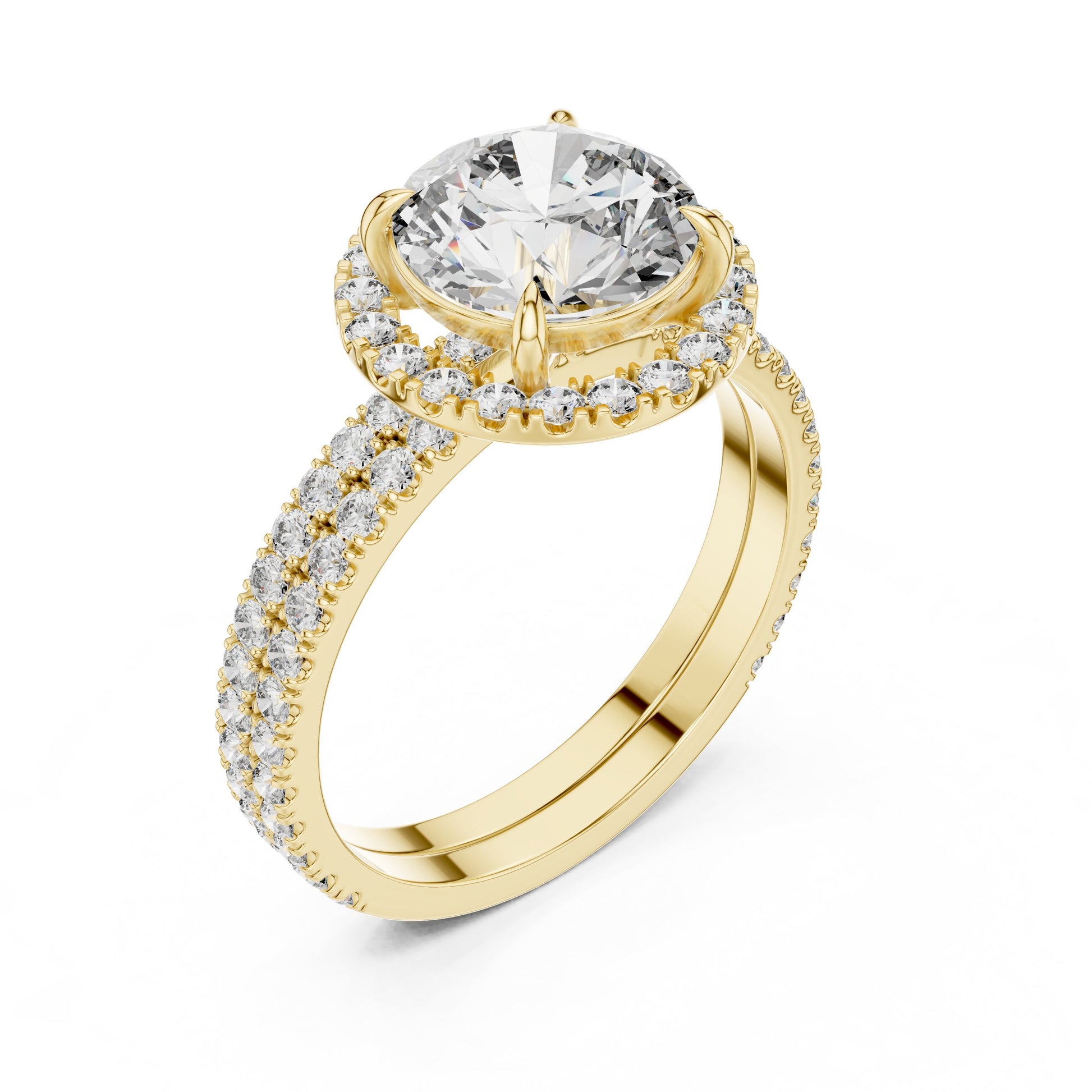 Round Halo Lab Grown Diamond Ring
