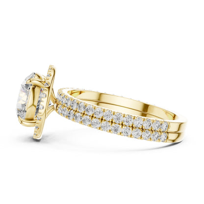 Round Halo Lab Grown Diamond Ring