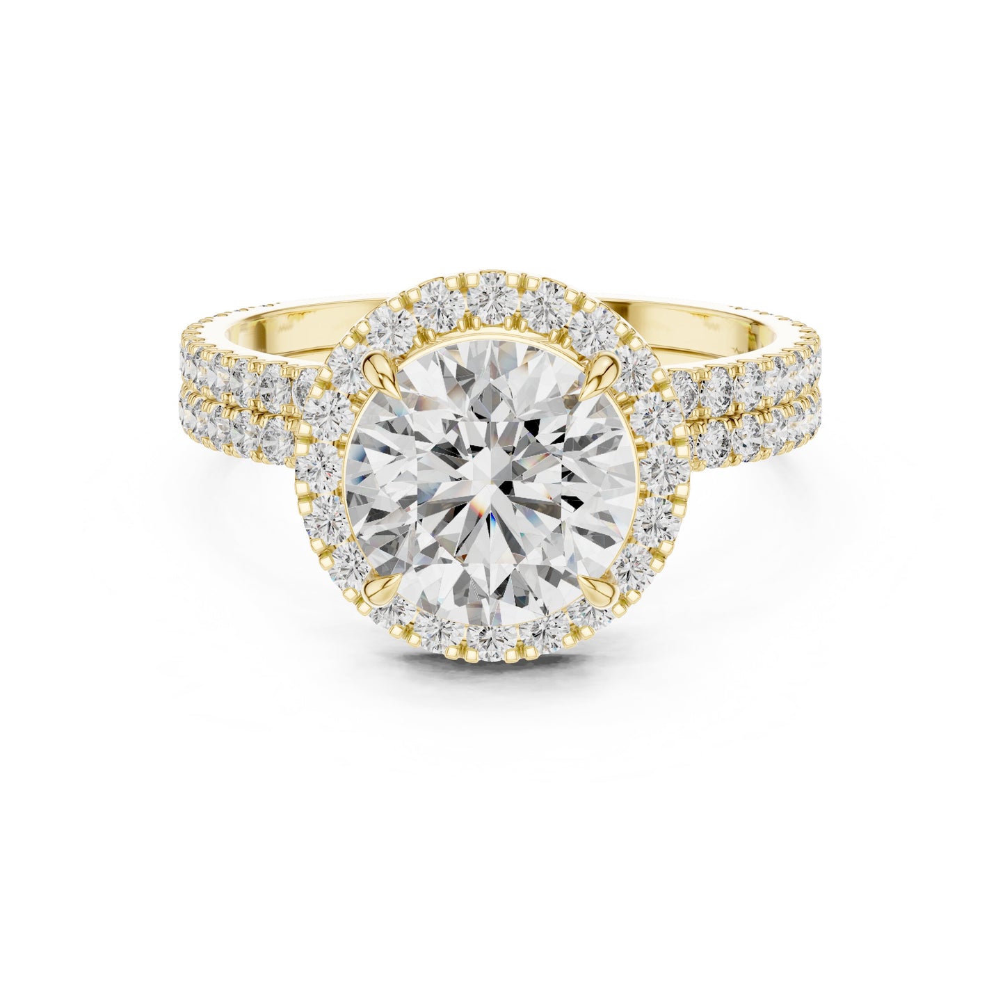 Round Halo Lab Grown Diamond Ring
