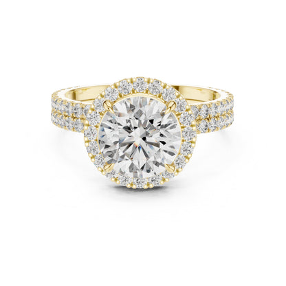 Round Halo Lab Grown Diamond Ring