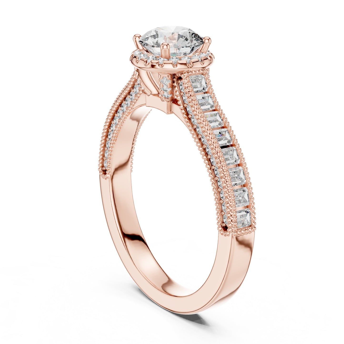 Round Halo Lab Grown Diamond Ring