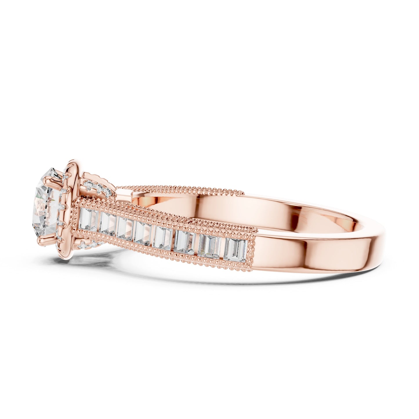 Round Halo Lab Grown Diamond Ring