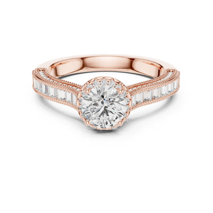 Round Halo Lab Grown Diamond Ring