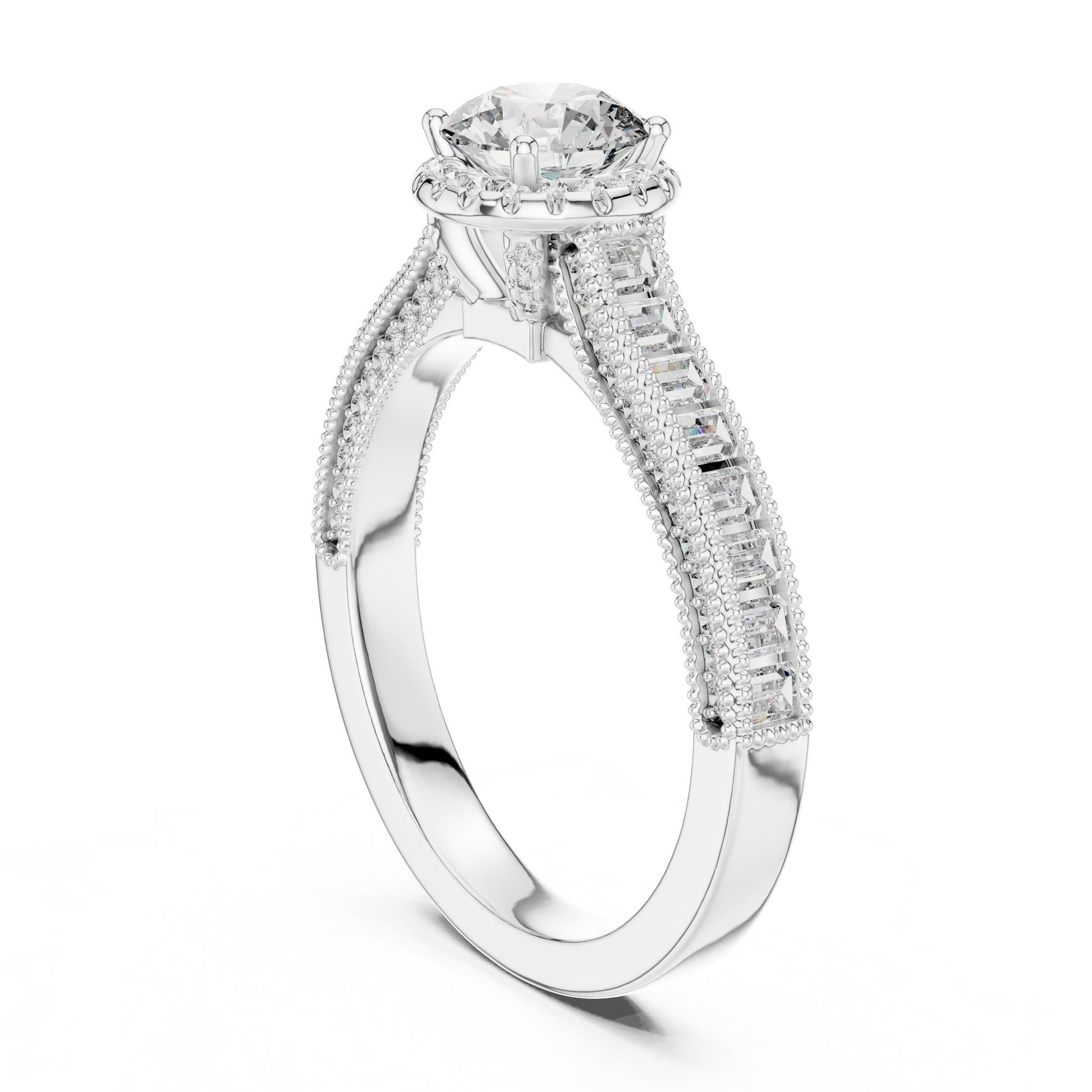 Round Halo Lab Grown Diamond Ring