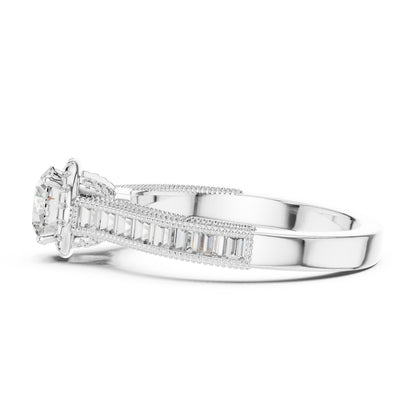Round Halo Lab Grown Diamond Ring
