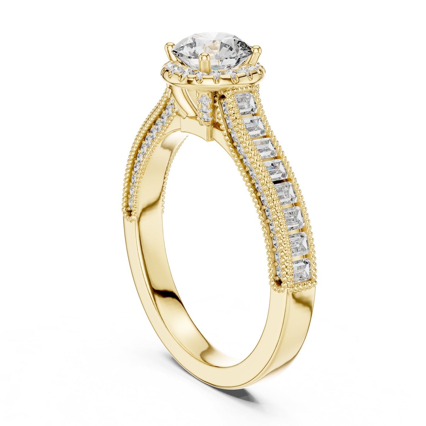 Round Halo Lab Grown Diamond Ring