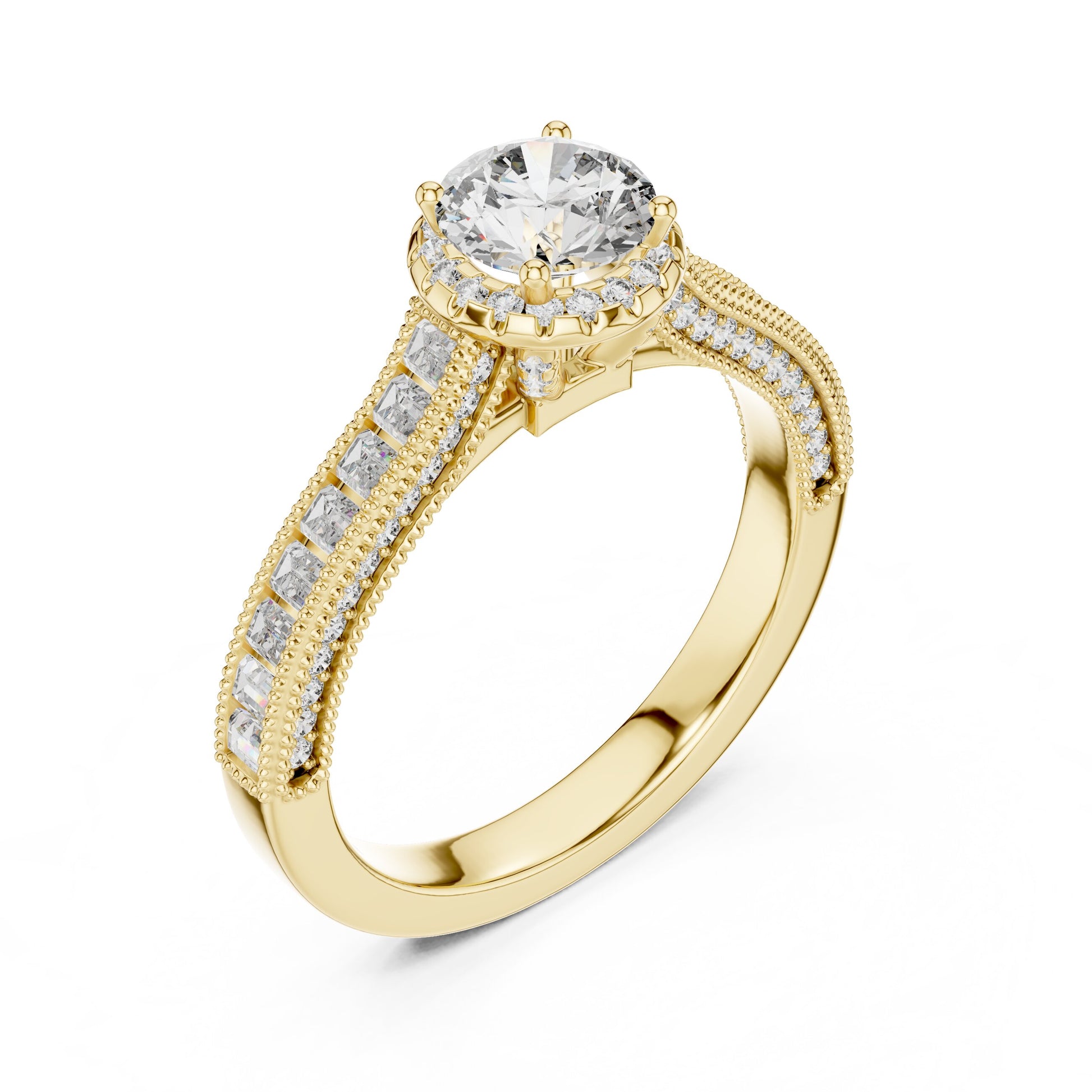 Round Halo Lab Grown Diamond Ring